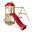 Spielturm Klettergerüst FreeFlyer mit Schaukel & roter Rutsche WICKEY