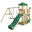 Spielturm Klettergerüst Smart Savana mit Schaukel & grüner Rutsche WICKEY
