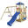 Spielturm Klettergerüst Smart Savana mit Schaukel & blauer Rutsche WICKEY