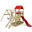 Spielturm Klettergerüst TurboFlyer mit Schaukel & roter Rutsche WICKEY
