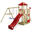 Spielturm Klettergerüst Smart Savana mit Schaukel & roter Rutsche WICKEY