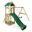 Spielturm Klettergerüst FreeFlyer mit Schaukel & grüner Rutsche WICKEY