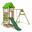 Spielturm Klettergerüst FriendlyFrenzy mit Schaukel & grüner Rutsche FATMOOSE