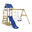 Spielturm Klettergerüst TinyPlace mit Schaukel & blauer Rutsche WICKEY