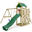 Spielturm Klettergerüst MultiFlyer mit Schaukel & grüner Rutsche WICKEY