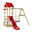 Spielturm Klettergerüst TinyWave mit Schaukel & roter Rutsche WICKEY