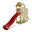 Spielturm Klettergerüst JoyFlyer mit Schaukel & roter Rutsche WICKEY