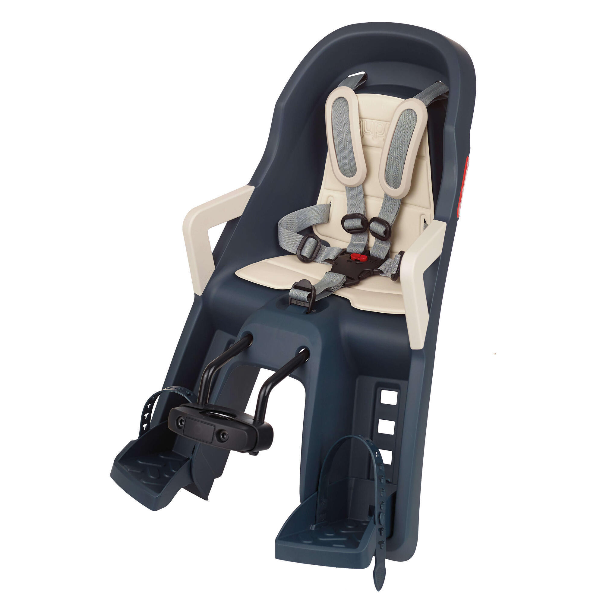 Cadeira Bicicleta Fixação Frontal Guppy Mini+ Jeans e Bege