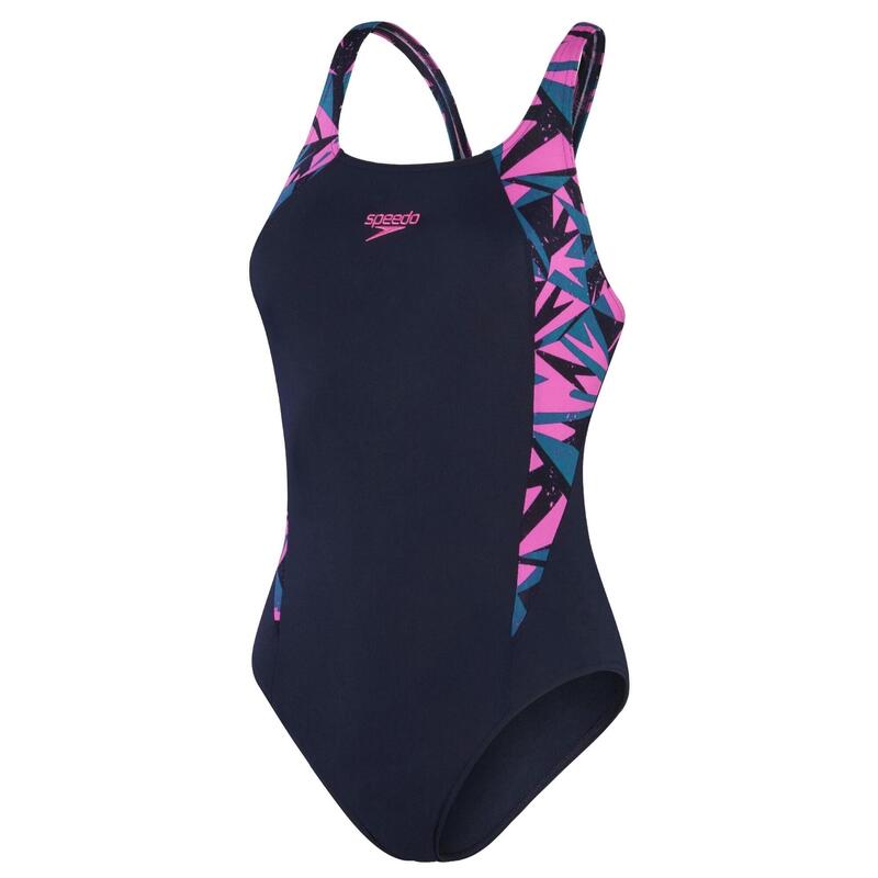 Speedo Womens HyperBoom Splice Muscleback True Navy/Orchid Shine/Ocean Depths