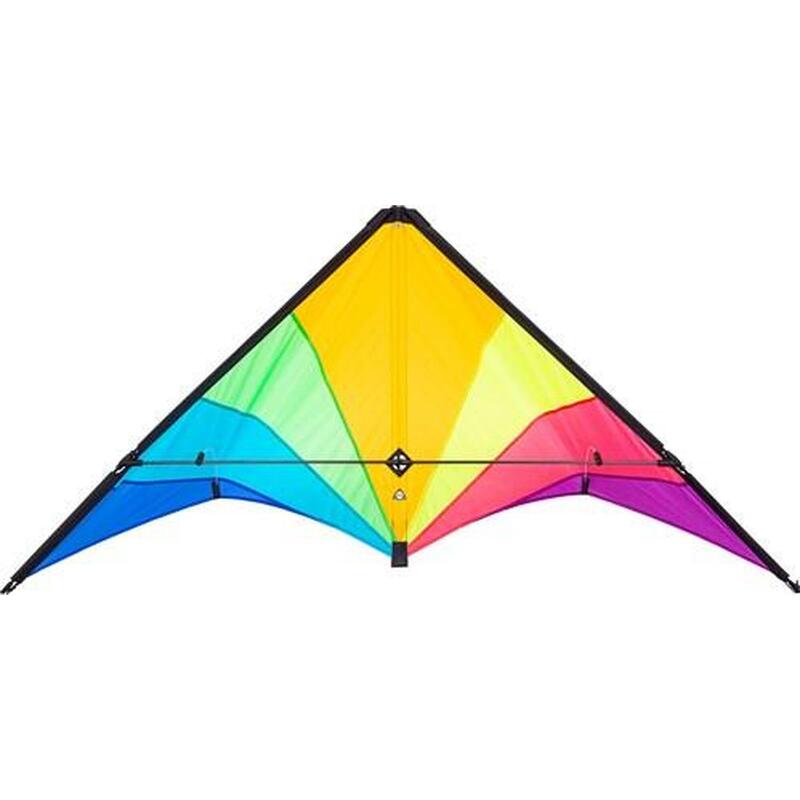 HQ-Delta Hawk Neon-Rainbow - Lenkdrachen, ab 14 Jahren, 72x146cm