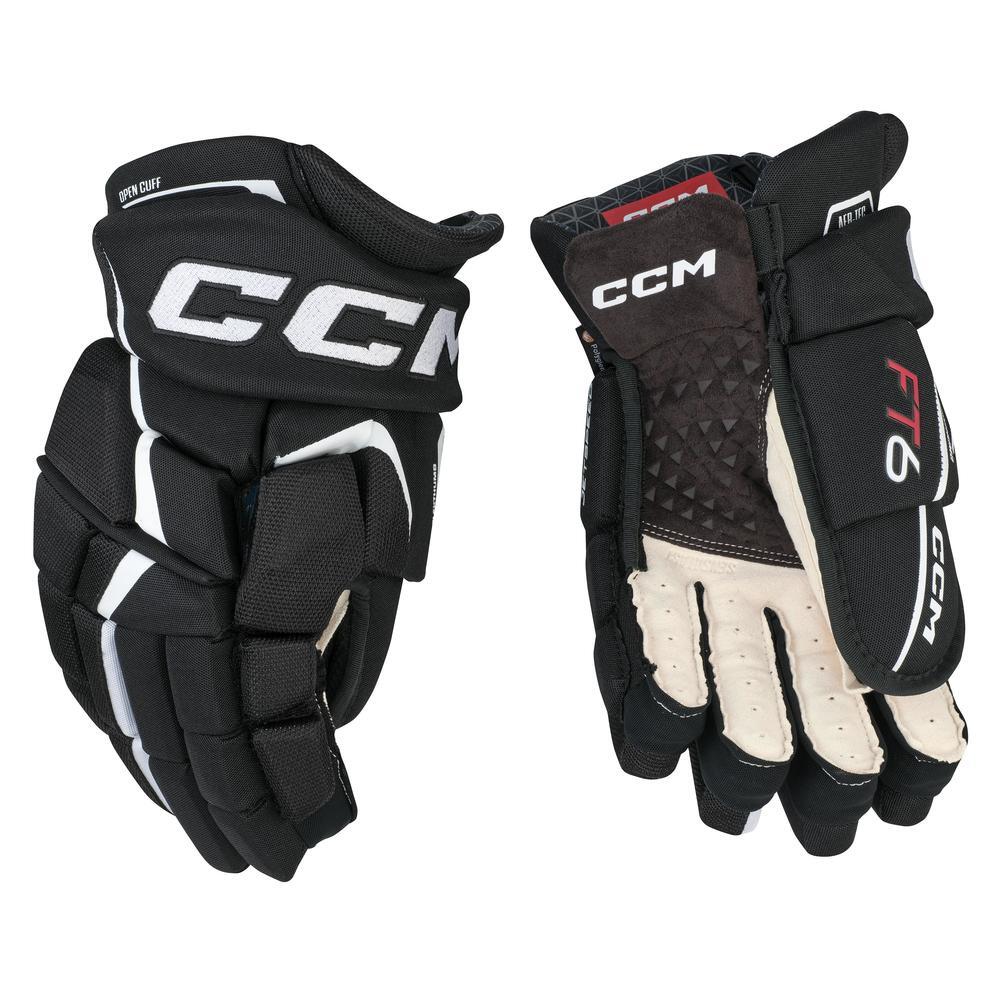 Luvas de Hóqui Preto/Branco Juniores CCM JETSPEED FT6 3/3