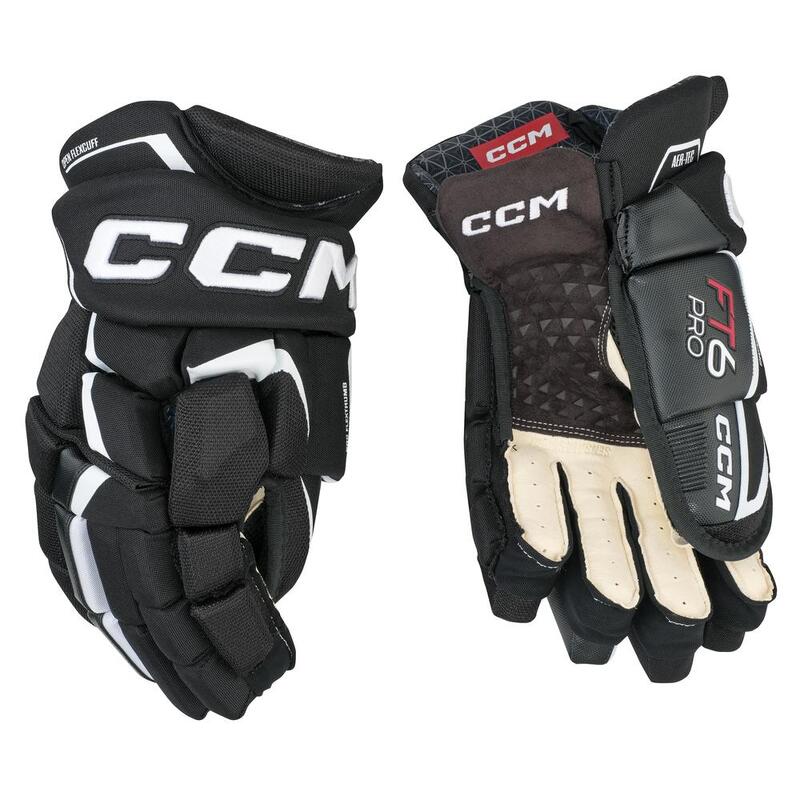 Guantes de Hockey Negro/Blanco Mayores CCM JETSPEED FT6 PRO