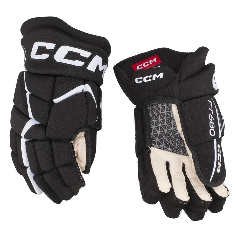 IJshockeyhandschoen Zwart/Wit Junioren CCM