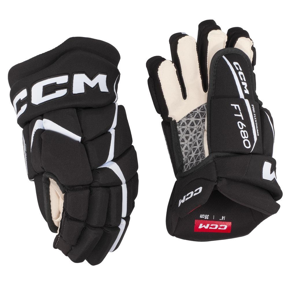 Eishockeyhandschuh Rot/weiß Juniors CCM JETSPEED FT680 2/3