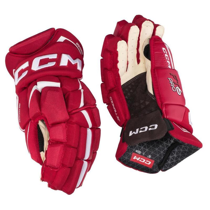 Guantes de Hockey Rojo/Blanco Mayores CCM JETSPEED FT6 PRO