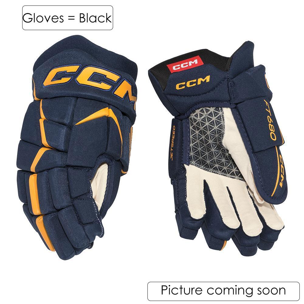 Guantes de Hockey Negro/Blanco Juniors CCM JETSPEED FT680 2/4
