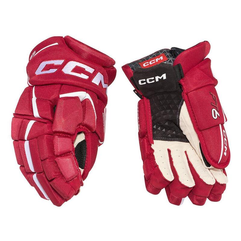 Eishockeyhandschuh Rot/weiß Senioren CCM JETSPEED FT6