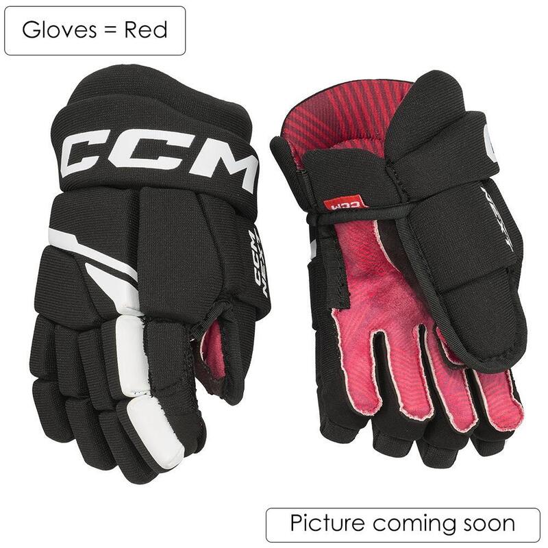 Eishockeyhandschuh Rot/weiß Juniors CCM Next