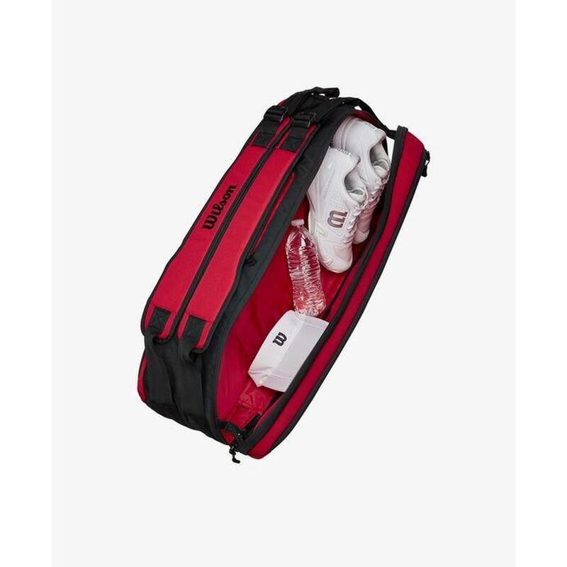 Torba tenisowa Wilson SUPER TOUR CLASH v2.0 x 6 black/red