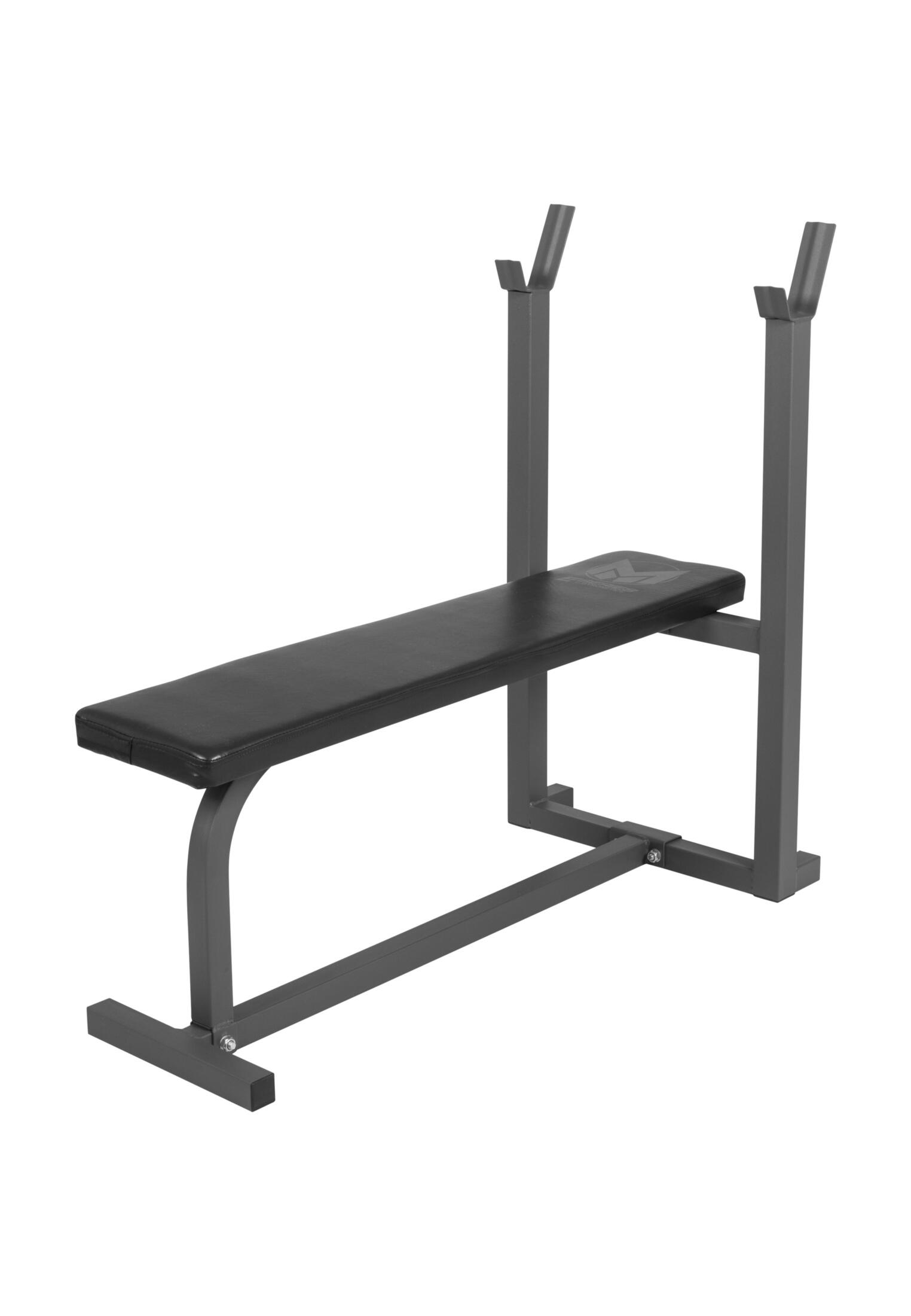 GYRONETICS Gyronetics Vlakke Halterbank - Fitnessbank - Belastbaar tot 200 kg - Zwart
