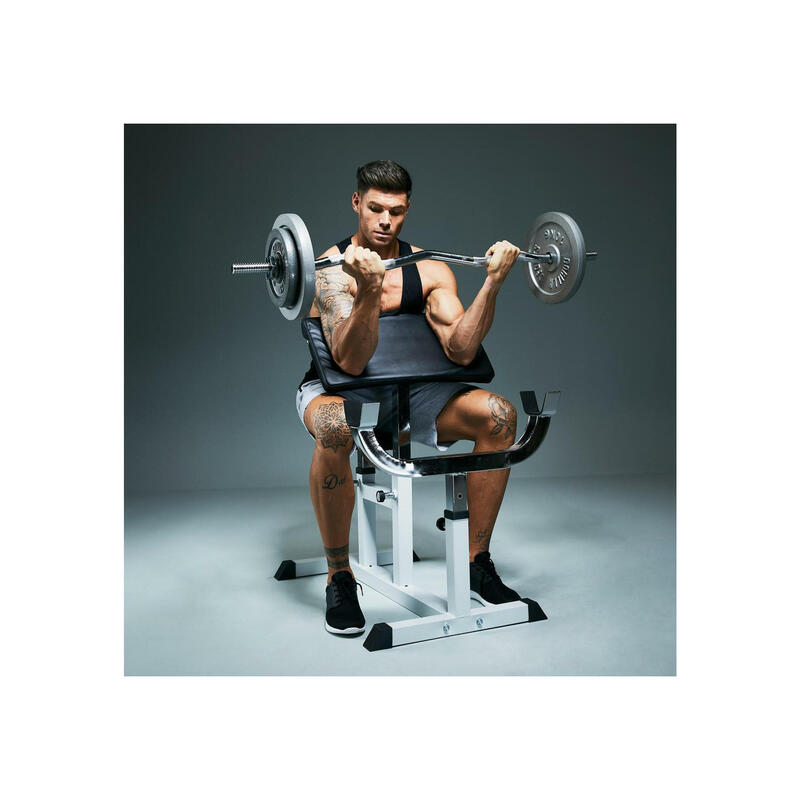 Biceps Curlbank met 40 kg Halterset Gietijzer
