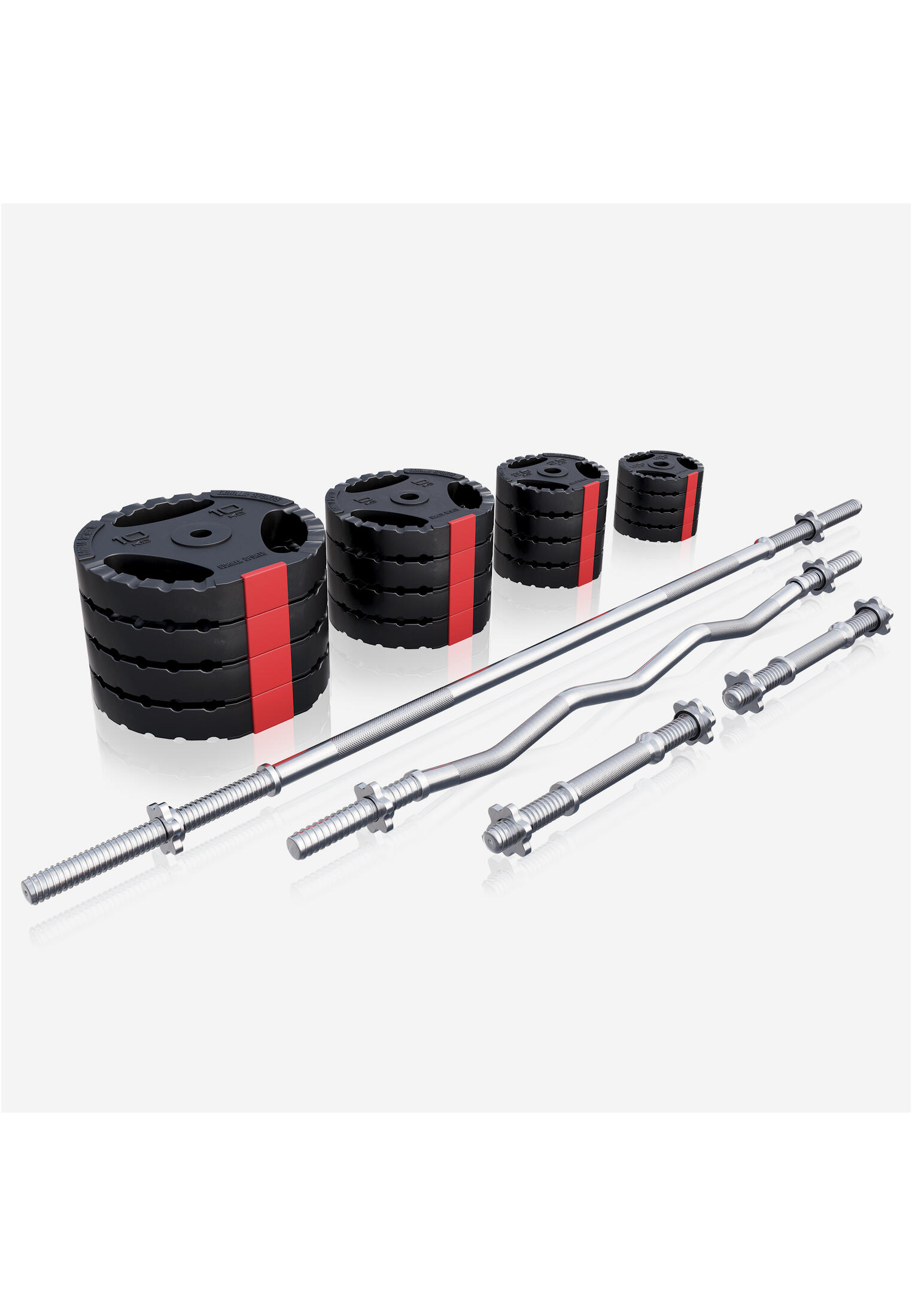 Kit Completo Musculación Gorilla Sports 100Kg  Discos Triple Agarre 2/7