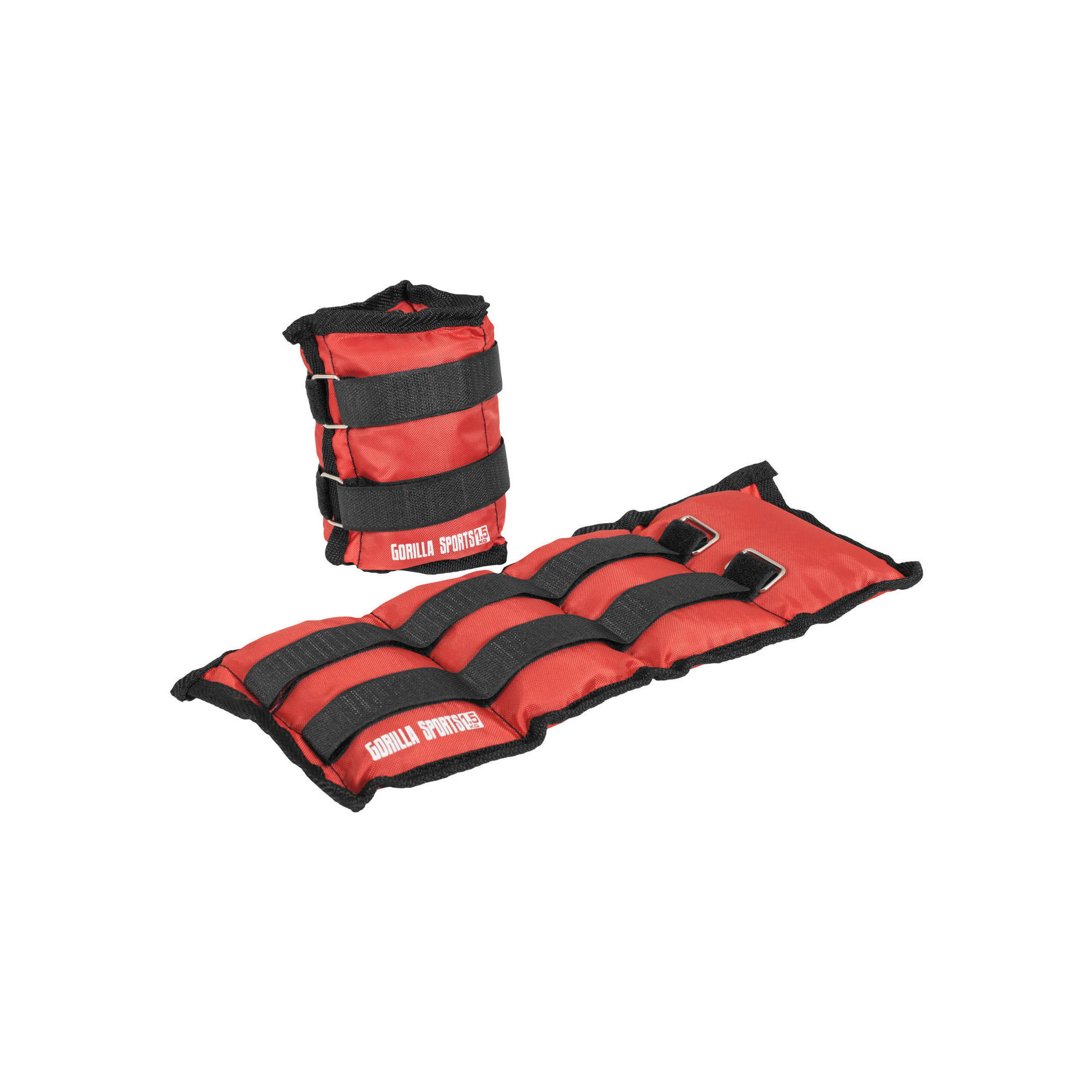 Gorilla Sports - Paire De Bandes Lestées | Fitness | Poids Au Choix De 1kg À 10kg - Haltères Reglable - Rouge - 3 Kg - Decathlon