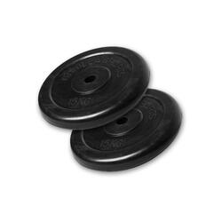 Halterschijven Set - Bundel - 30 kg (2 x 15 kg) - Rubber - 30 mm