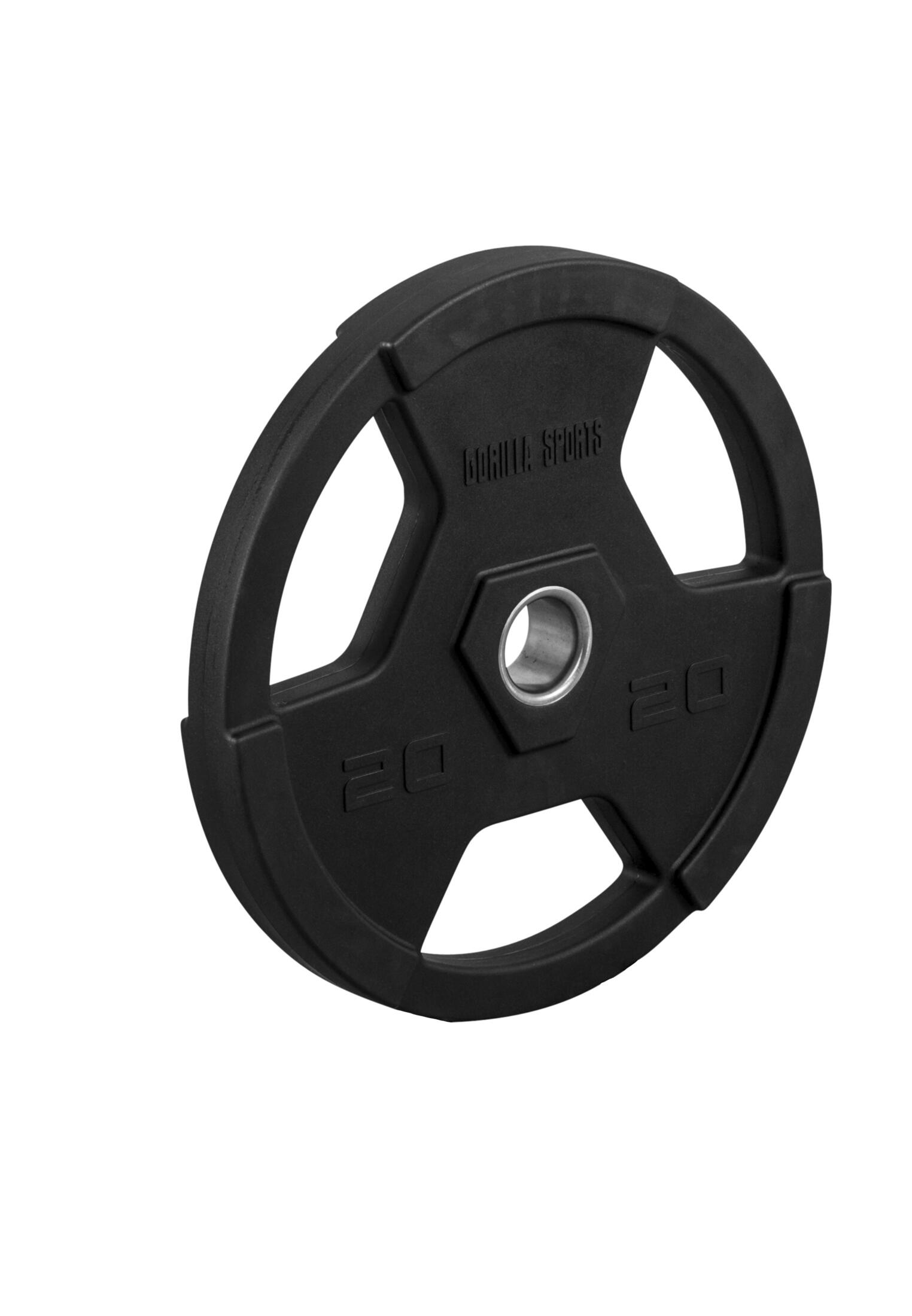 Set d'haltère long de 130 kg - Barre longue de 218 cm + poids grip avec revêteme 4/7