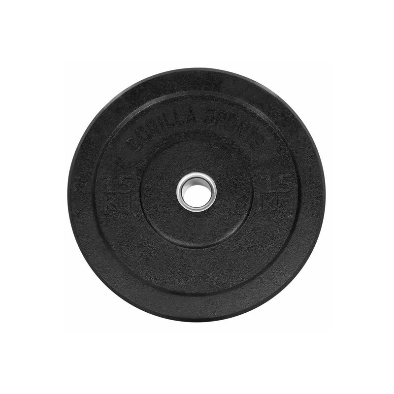 Bumper Plate - Halterschijf - 15 kg - Rubber - 50 mm