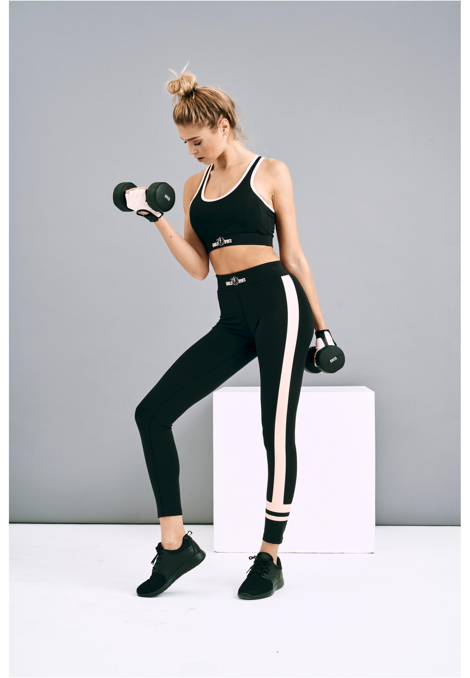 Guantes Gimnasio Musculación Gorilla Sports Rosa Talla XL 7/7