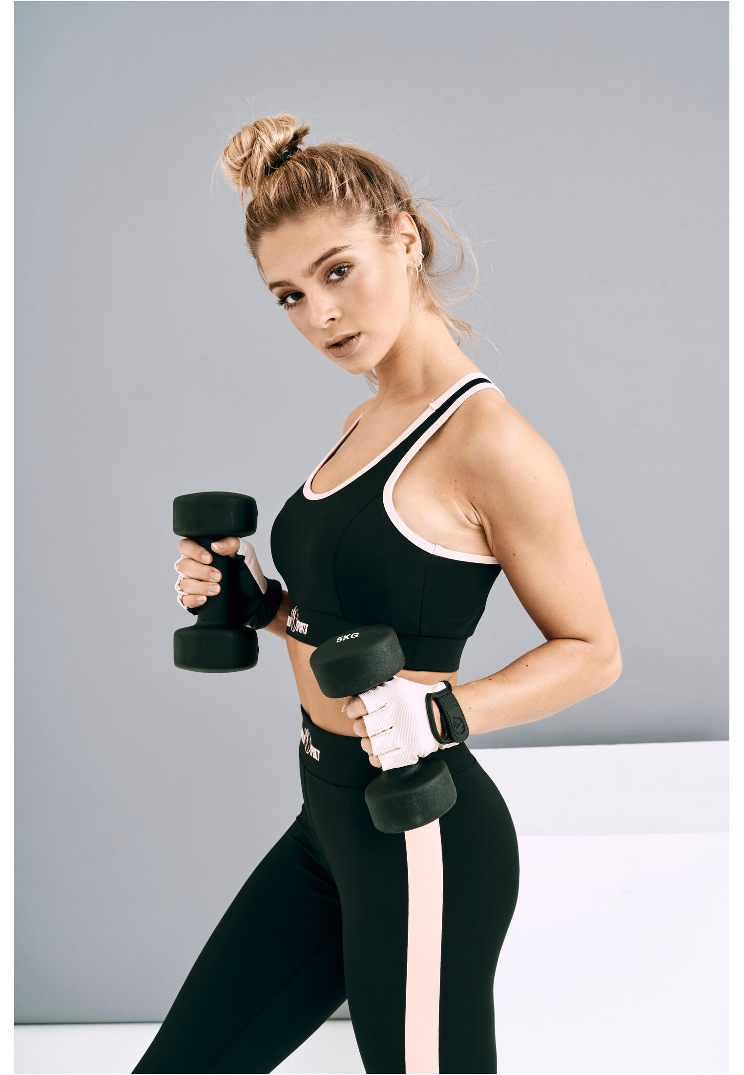 Guantes Gimnasio Musculación Gorilla Sports Rosa Talla XL 6/7