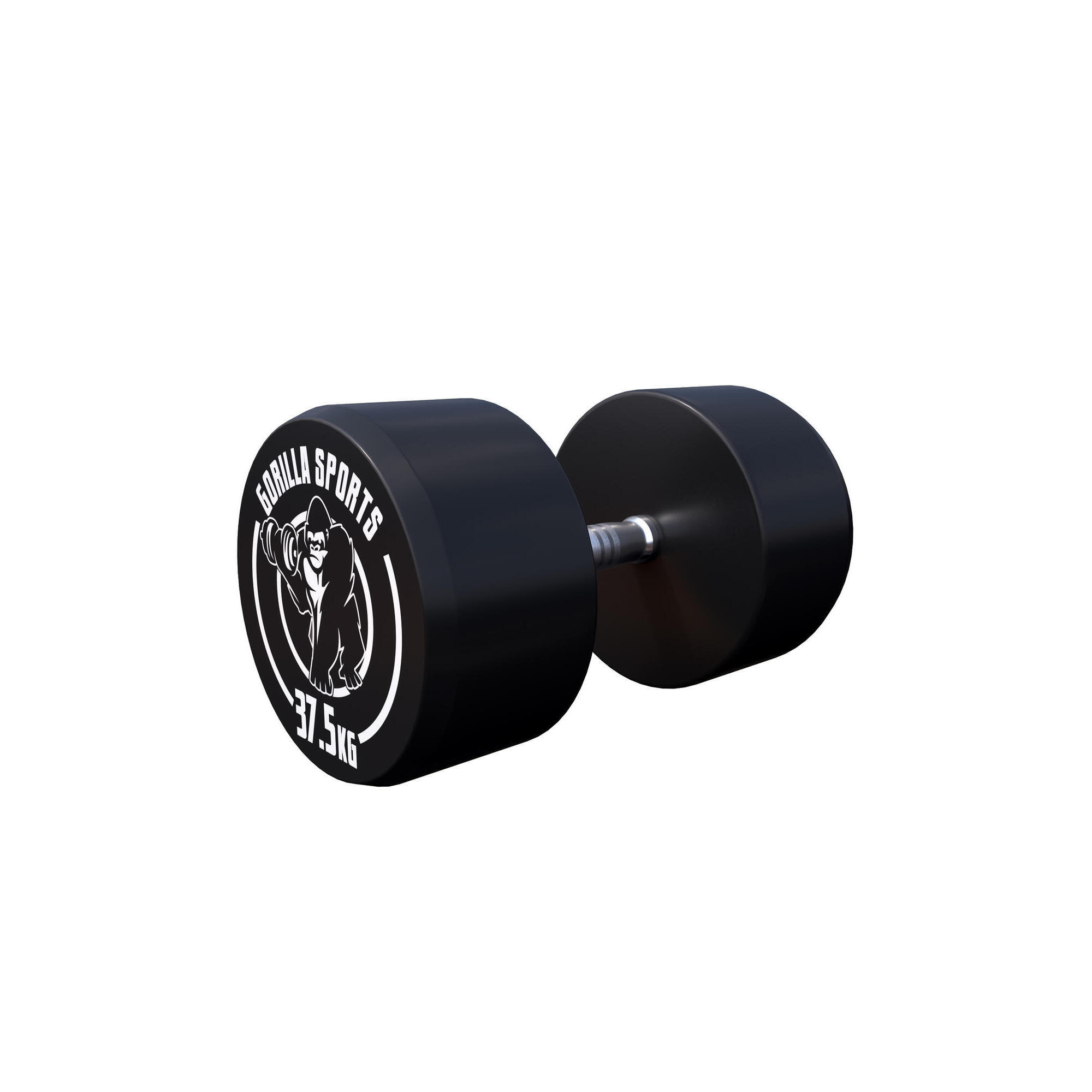 GORILLA SPORTS ROUND MONOBLOCK DUMBBELL | WEIGHT TRAINING | CHOICE OF 2.5KG TO 40KG