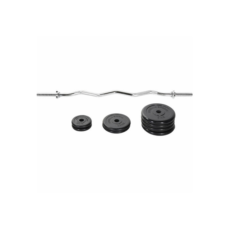 Set complet bara Z+ discuri cauciuc 35kg, Gorilla Sports