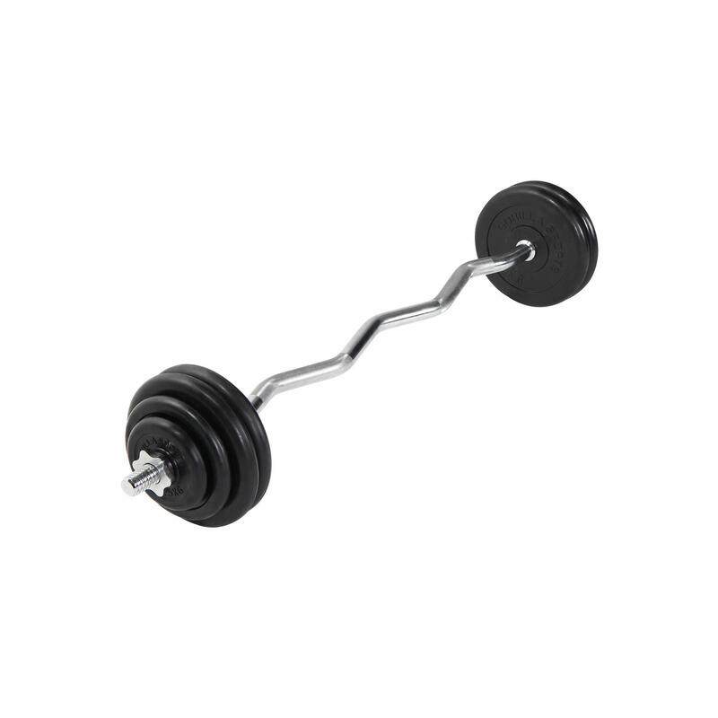 EZ-Curlset 35 kg - Rubber - Halter met gewichten -30 mm