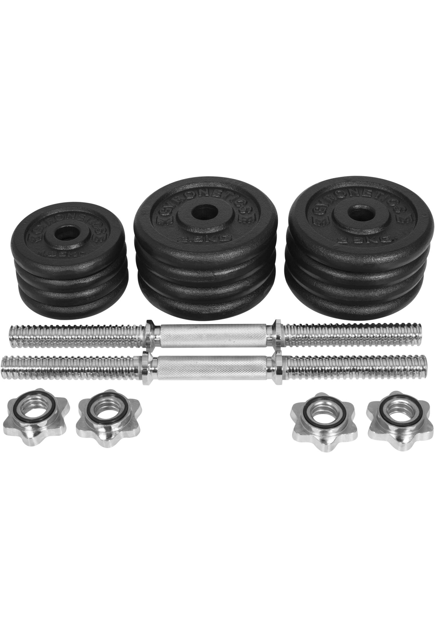 KIT D'HALTÈRES COURT DE 30KG AVEC DISQUES EN FONTE | MUSCULATION | 25MM 5/7