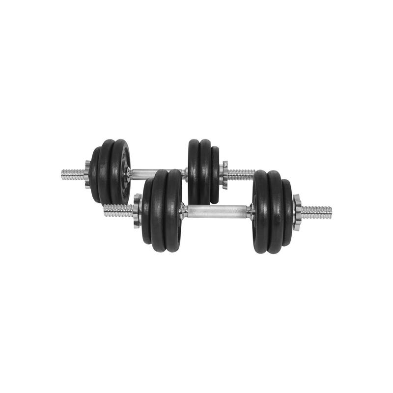 Gyronetics Dumbellset - Halterset - Gietijzer - 30 kg - 25 mm