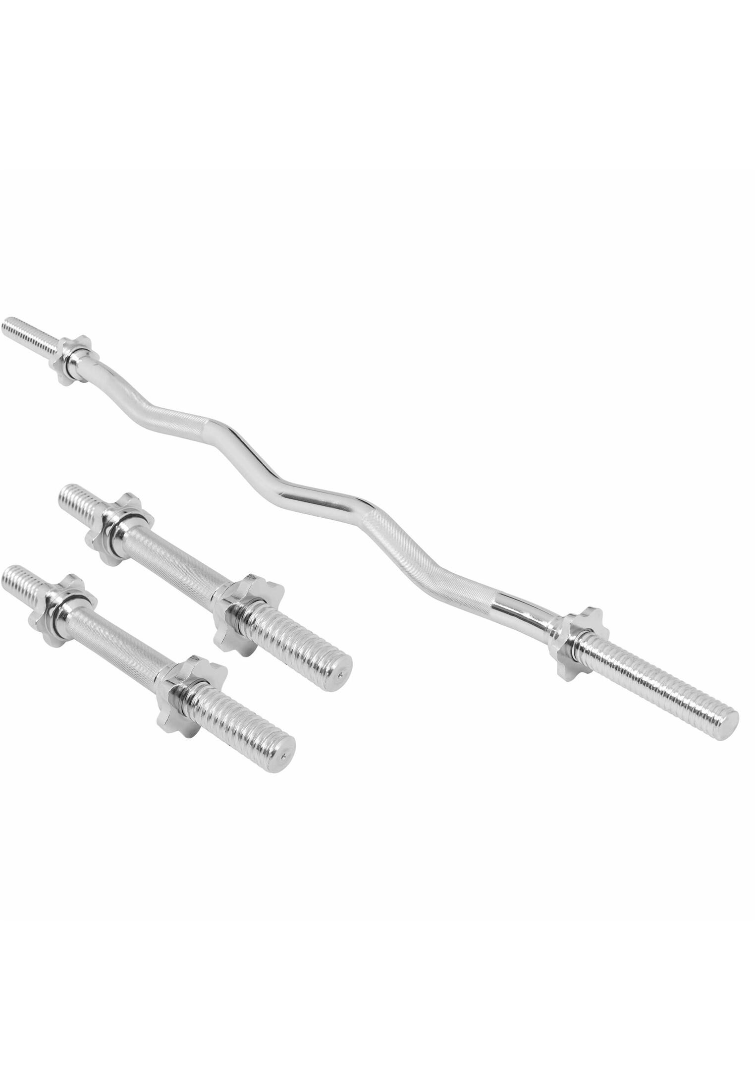 SET DE 68KG AVEC DISQUES EN FONTE CAOUTCHOUC + BARRE CURL 120CM | MUSCULATION 4/5