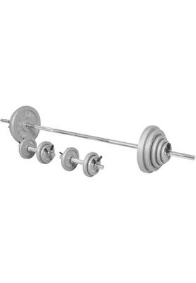 Halterset 100 kg - gietijzer - halters met gewichten - veersluiting 30 mm