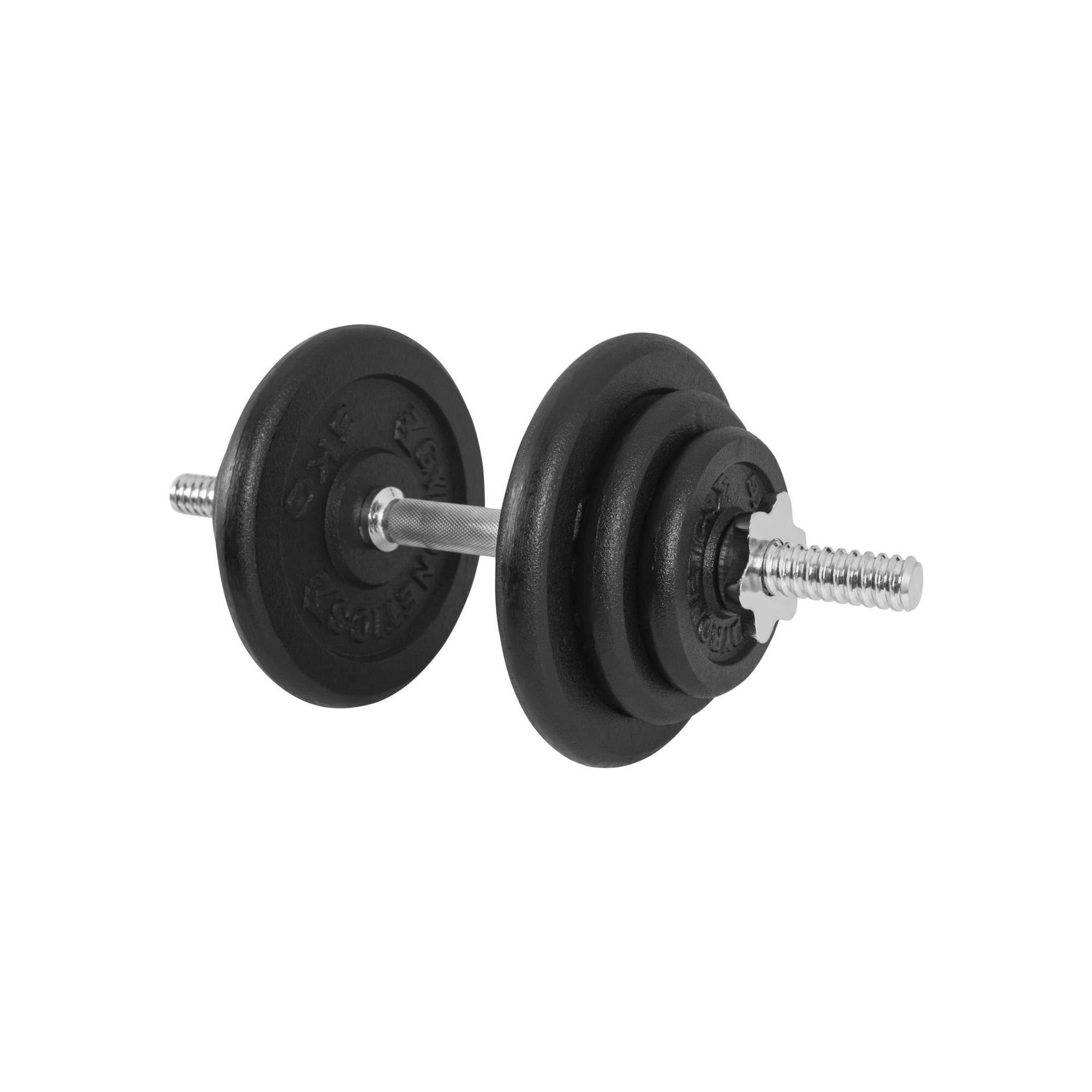 Gyronetics - Kit D'Haltères Court 20kg Avec Disques En Fonte | Musculation | 25mm - Haltère - Noir - 20 Kg - Decathlon