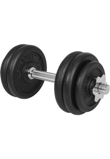 KIT D'HALTÈRES COURT 15KG AVEC DISQUES EN FONTE | MUSCULATION | 25MM