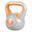 Kettlebell Trendy - Kunststof - 8 kg - Grijs - Oranje