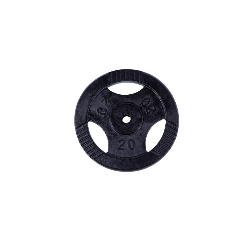 Disc din fontă cu manere ,negru de 20 kg 30/31 mm
