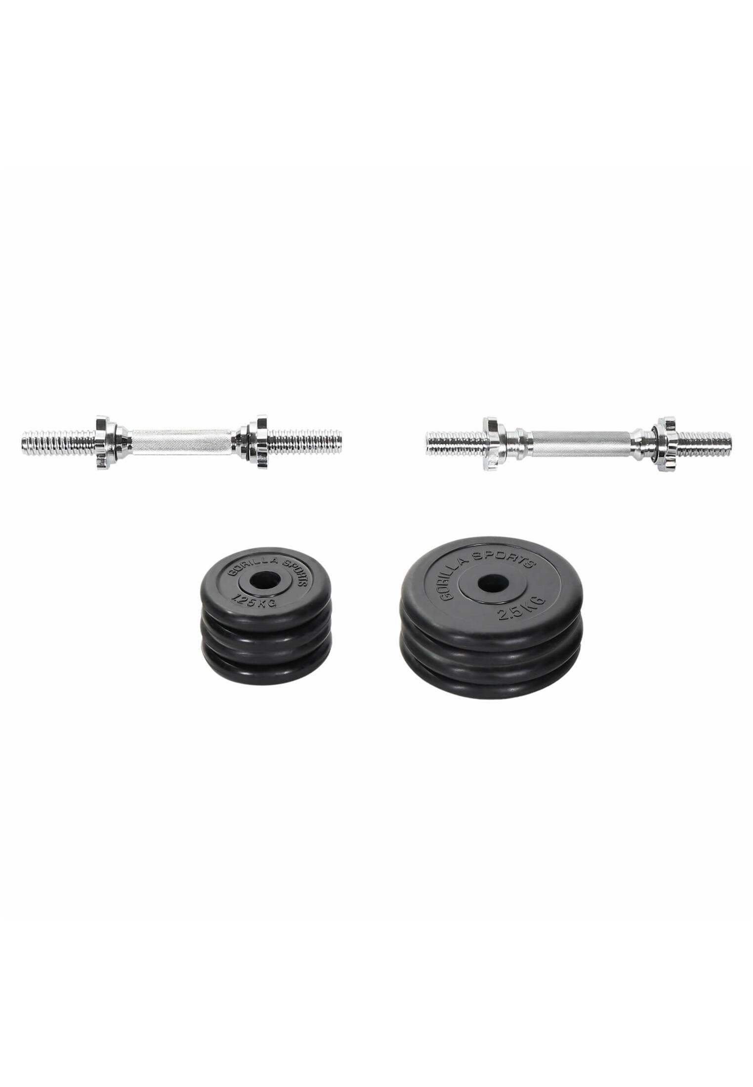 KIT HALTÈRES COURT DE 20KG AVEC DISQUES REVÊTEMENT CAOUTCHOUC | MUSCULATION 4/7