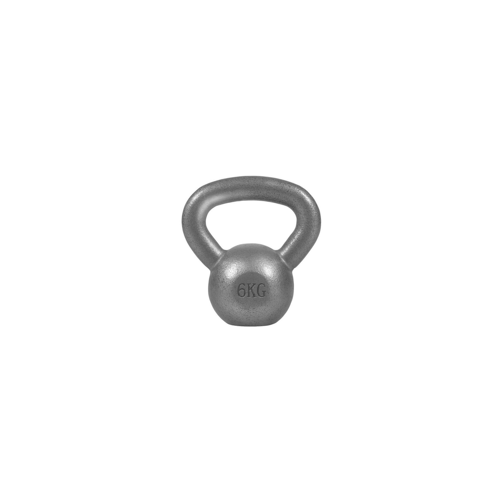 Gorilla Sports - Kettlebell En Fonte | Musculation | Poids Au Choix De 2kg À 32kg - Kettlebell - Gris - 6 Kg - Decathlon
