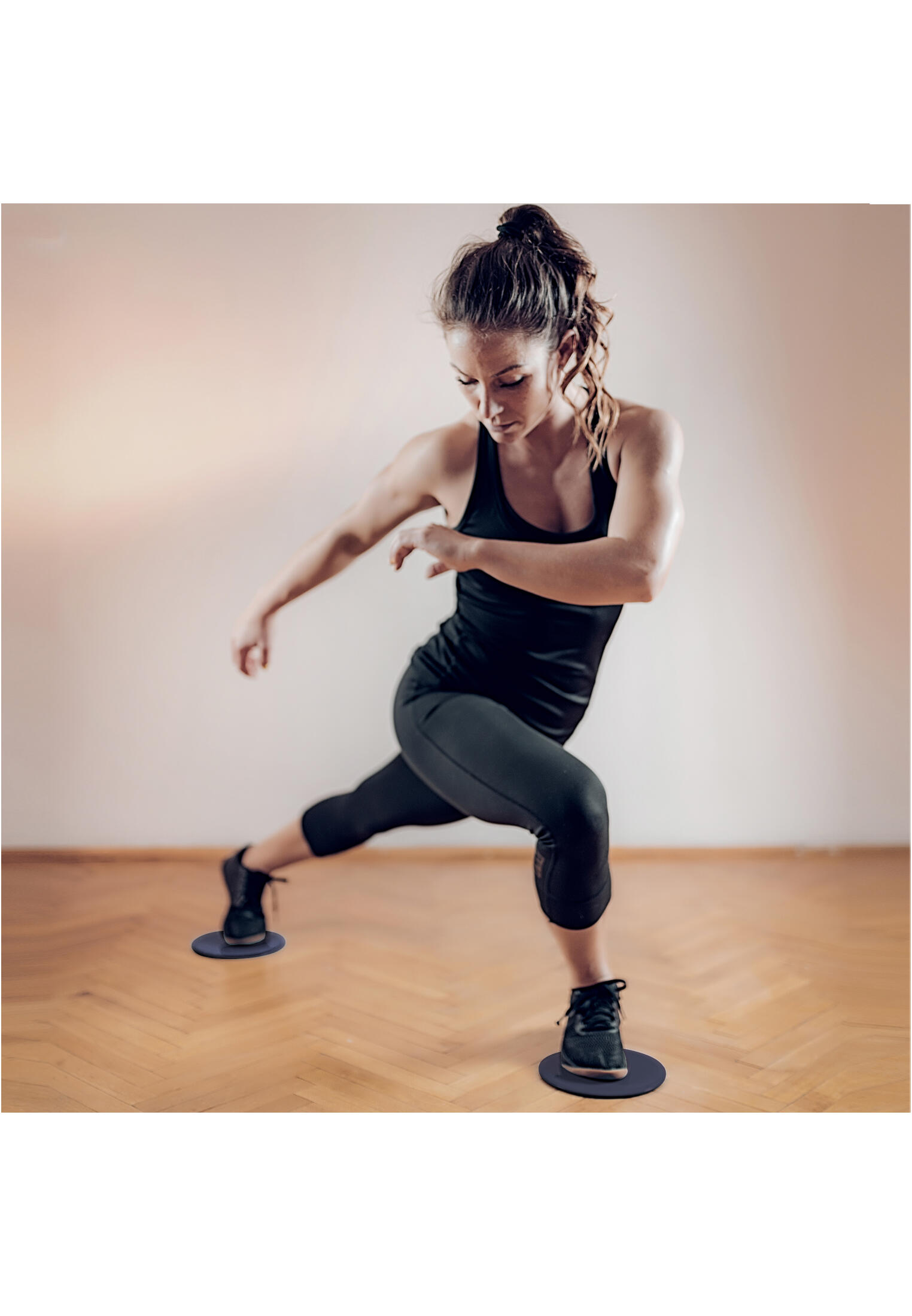 LOT DE DEUX PATINS DE GLISSE | DEUX FACES LISSE ET STRUCTURÉE | FITNESS ET MUSCU 5/7