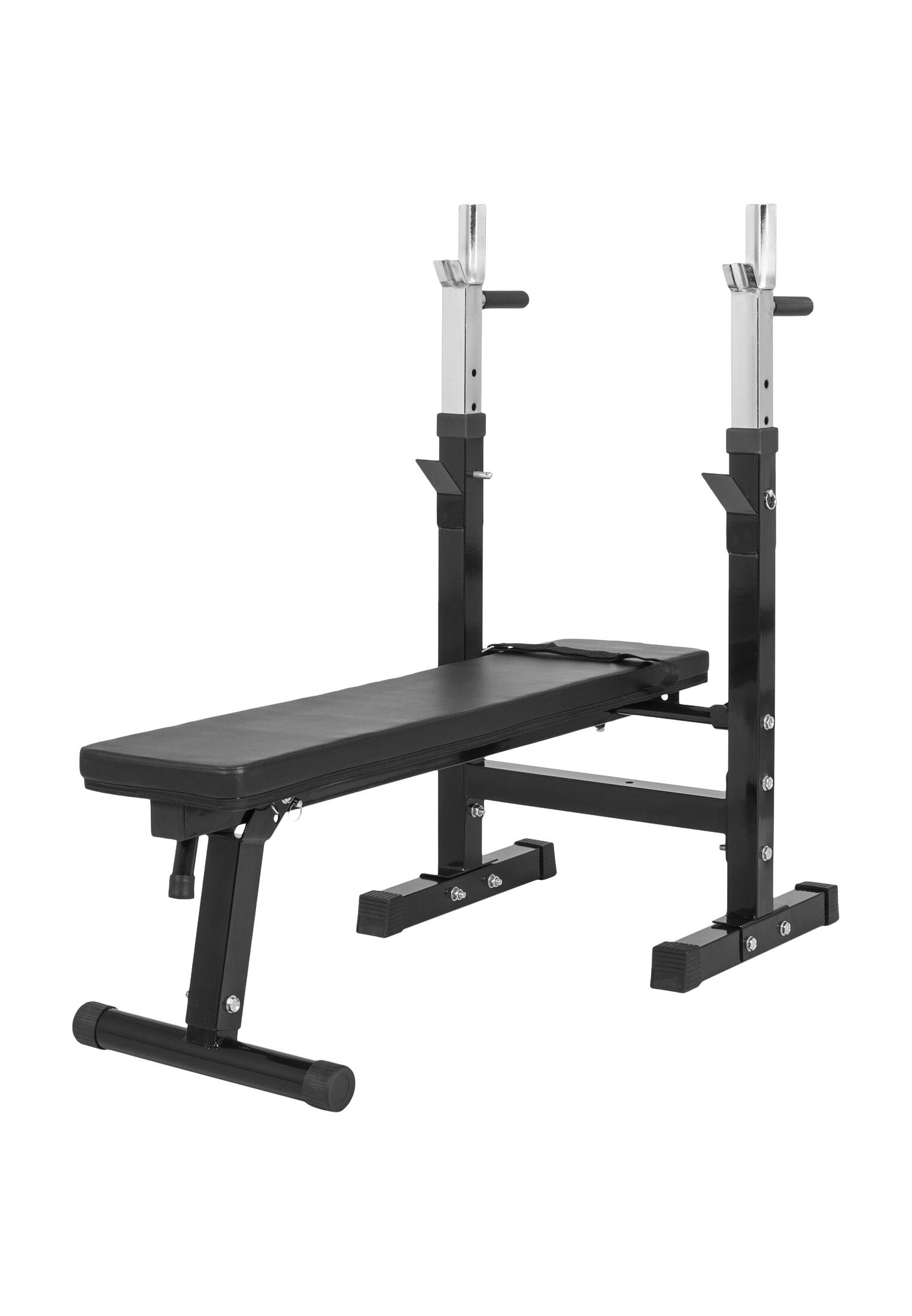 Halterbank zwart met 100 kg halterset - Fitnessbank - Verstelbaar 3/7