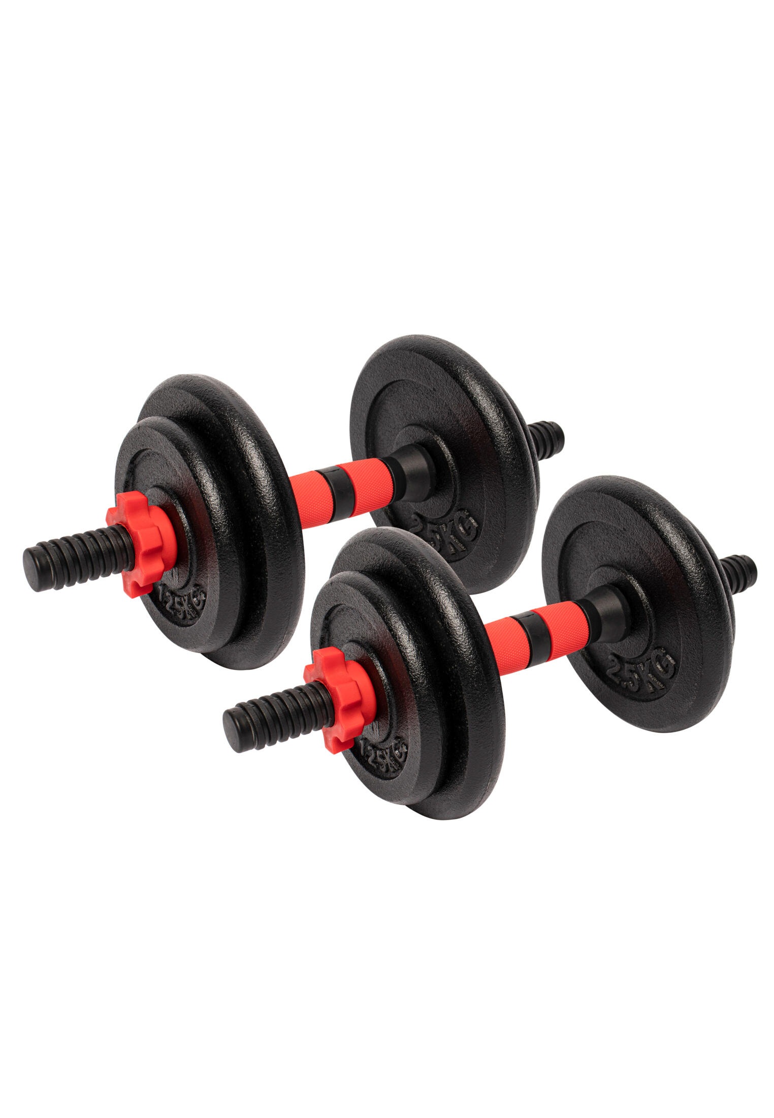 GORILLA SPORTS Dumbellset 15 kg - 2 x 7.5 kg - Gietijzer - 25 mm