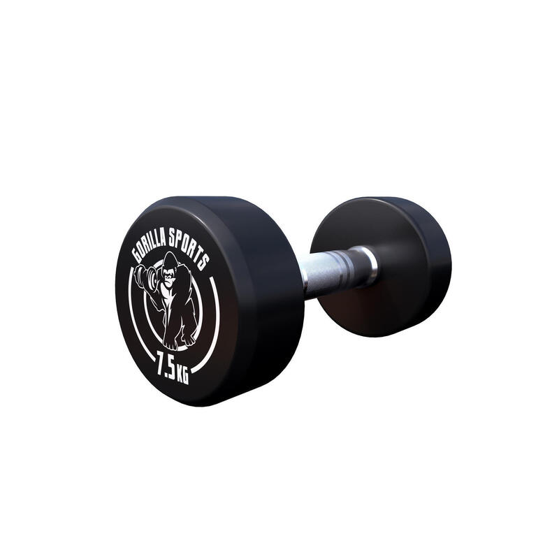 GORILLA SPORTS HALTÈRE MONOBLOC ROND | MUSCULATION | AU CHOIX DE 2,5KG À 40 KG