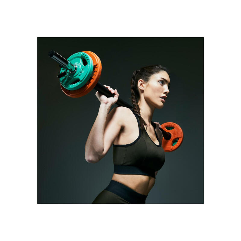 Set body pump cu discuri din fier cauciucat